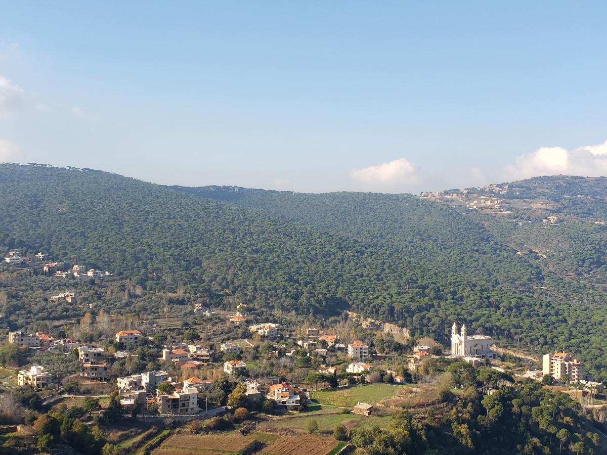 View from the top of the waterfall Jezzine